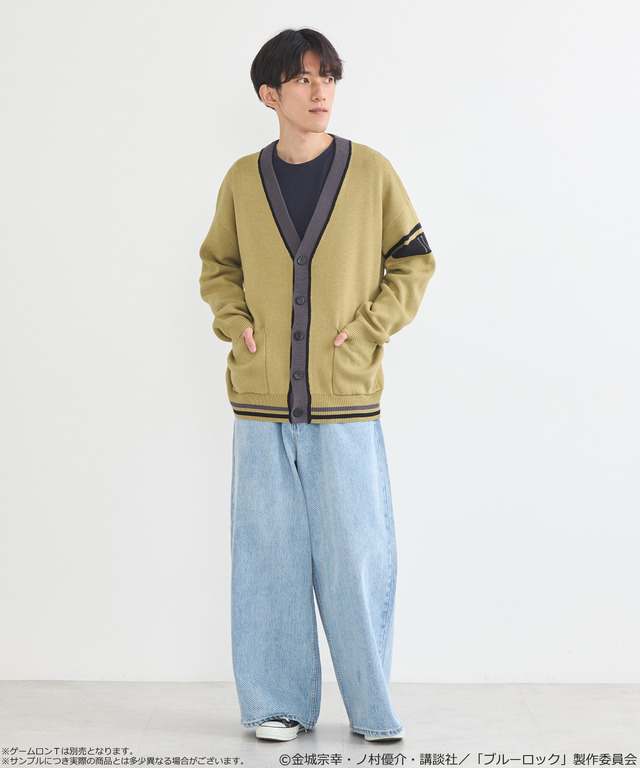 TVアニメ『ブルーロック』× earth music＆ecology Japan Label「ニットカーディガン 潔 世一 モデル＜グリーン＞」