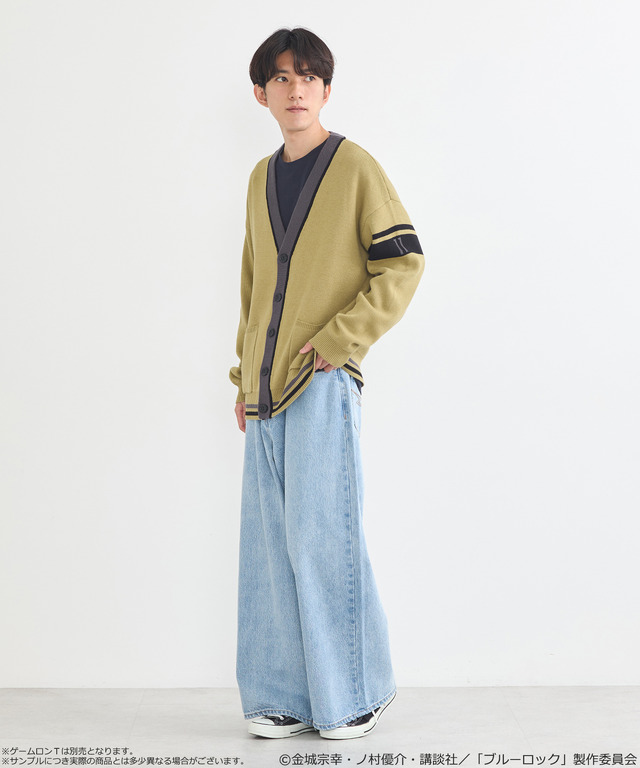 TVアニメ『ブルーロック』× earth music＆ecology Japan Label「ニットカーディガン 潔 世一 モデル＜グリーン＞」