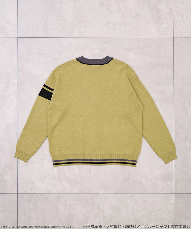 TVアニメ『ブルーロック』× earth music＆ecology Japan Label「ニットカーディガン 潔 世一 モデル＜グリーン＞」