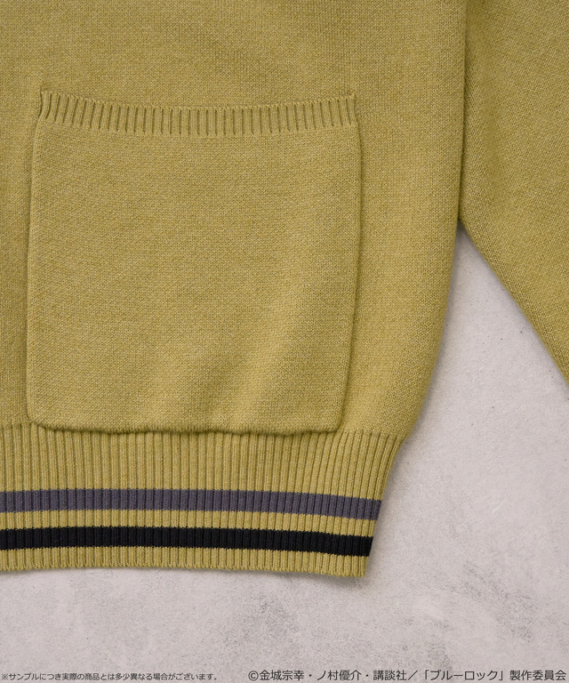 TVアニメ『ブルーロック』× earth music＆ecology Japan Label「ニットカーディガン 潔 世一 モデル＜グリーン＞」