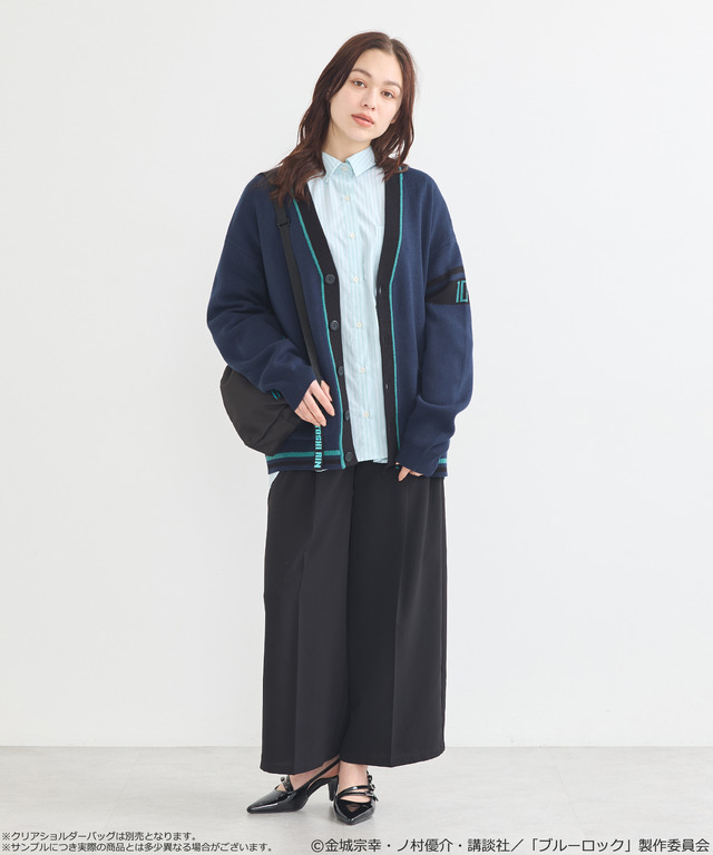 TVアニメ『ブルーロック』× earth music＆ecology Japan Label「ニットカーディガン 糸師 凛 モデル＜ターコイズブルー＞」