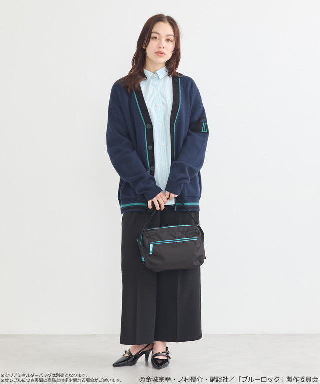 TVアニメ『ブルーロック』× earth music＆ecology Japan Label「ニットカーディガン 糸師 凛 モデル＜ターコイズブルー＞」