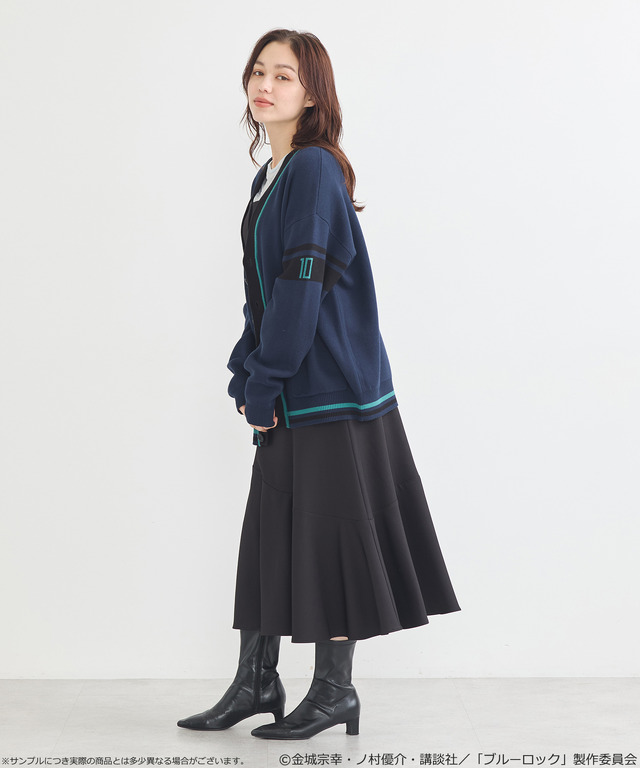 TVアニメ『ブルーロック』× earth music＆ecology Japan Label「ニットカーディガン 糸師 凛 モデル＜ターコイズブルー＞」