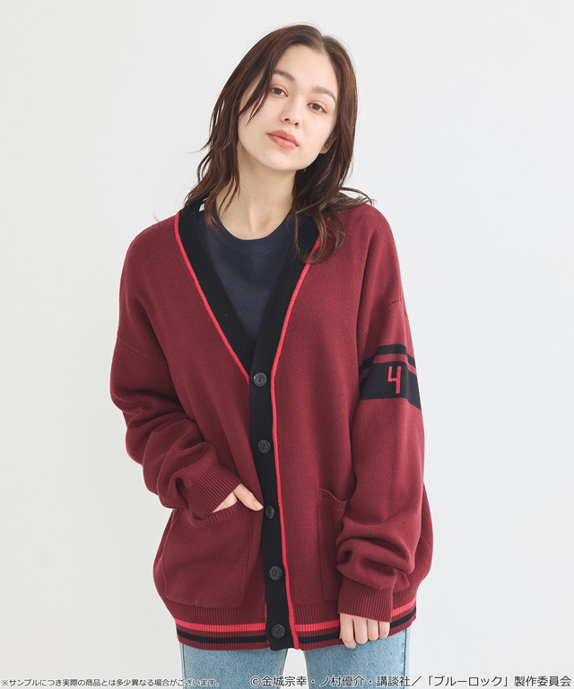 TVアニメ『ブルーロック』× earth music＆ecology Japan Label「ニットカーディガン 千切 豹馬 モデル＜ピンク＞」