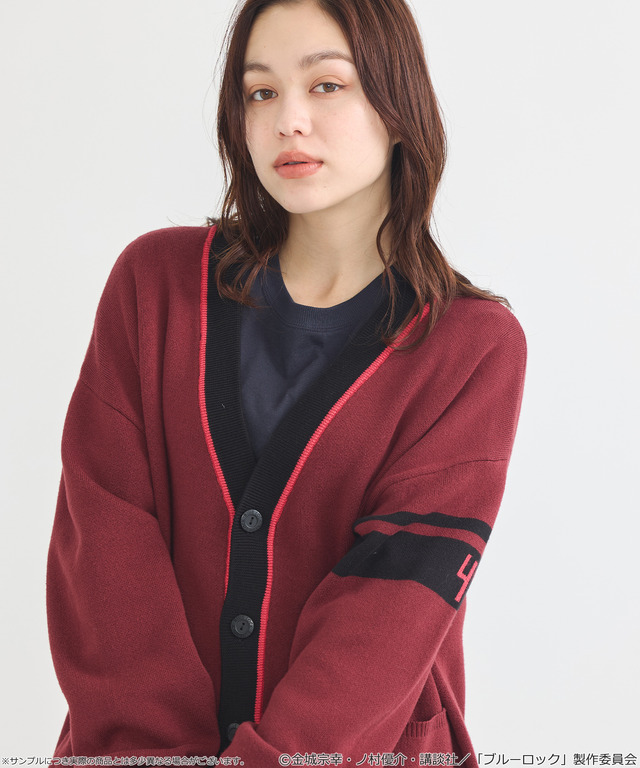 TVアニメ『ブルーロック』× earth music＆ecology Japan Label「ニットカーディガン 千切 豹馬 モデル＜ピンク＞」