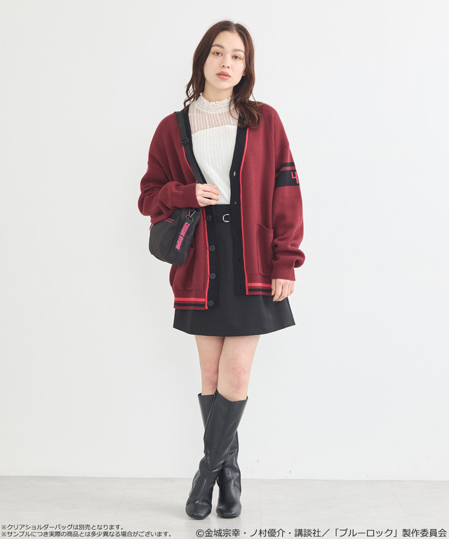 TVアニメ『ブルーロック』× earth music＆ecology Japan Label「ニットカーディガン 千切 豹馬 モデル＜ピンク＞」