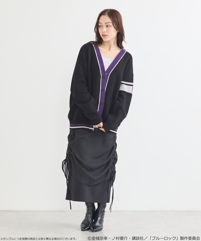 TVアニメ『ブルーロック』× earth music＆ecology Japan Label「ニットカーディガン 御影 玲王 モデル＜パープル＞」