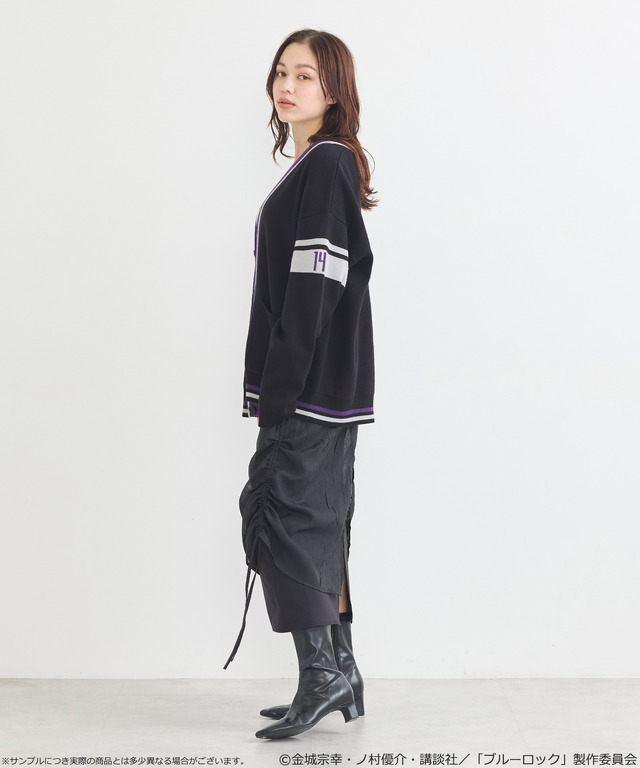 TVアニメ『ブルーロック』× earth music＆ecology Japan Label「ニットカーディガン 御影 玲王 モデル＜パープル＞」