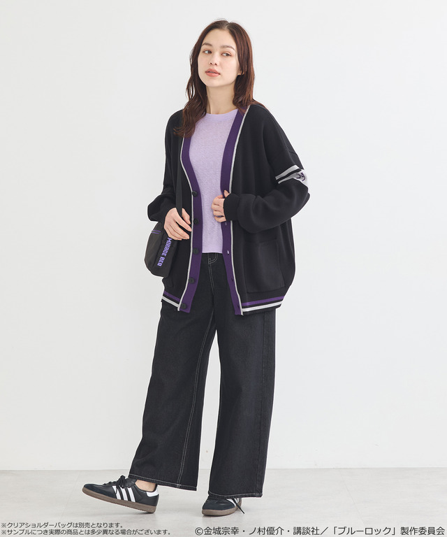 TVアニメ『ブルーロック』× earth music＆ecology Japan Label「ニットカーディガン 御影 玲王 モデル＜パープル＞」