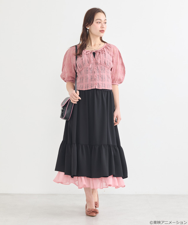 『ふたりはプリキュア』× earth music＆ecology Japan Label「ふたりはプリキュア レイヤードスカート」（C）東映アニメーション