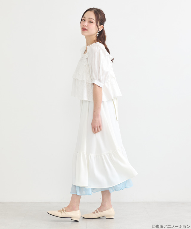 『ふたりはプリキュア』× earth music＆ecology Japan Label「ふたりはプリキュア レイヤードスカート」（C）東映アニメーション