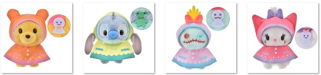 ディズニー「うるぽちゃちゃん ぬいぐるみ」各1,800円（C）Disney