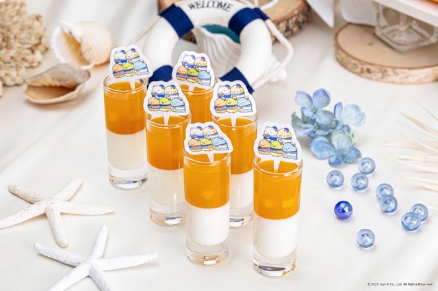 『すみっコぐらし』コラボビュッフェが九州初開催。メニューの「わいわいゼリー」（C）2025 San-X Co., Ltd. All Rights Reserved.