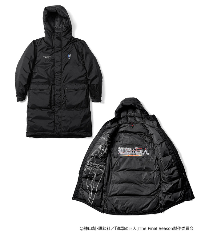 進撃の巨人 × NANGA AURORA DOWN COAT（EREN）（2色展開）