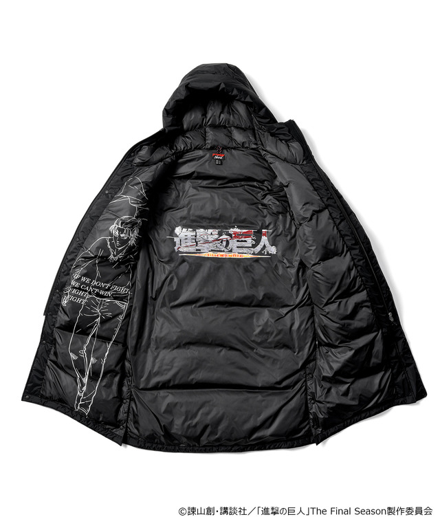 進撃の巨人 × NANGA AURORA DOWN COAT（EREN）（2色展開）