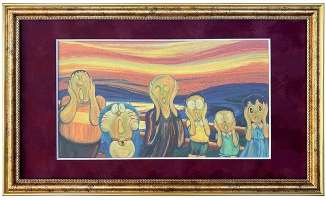 『映画ドラえもん のび太の絵世界物語』名画ジークレー版画「叫び」（C）藤子プロ・小学館・テレビ朝日・シンエイ・ADK 2025