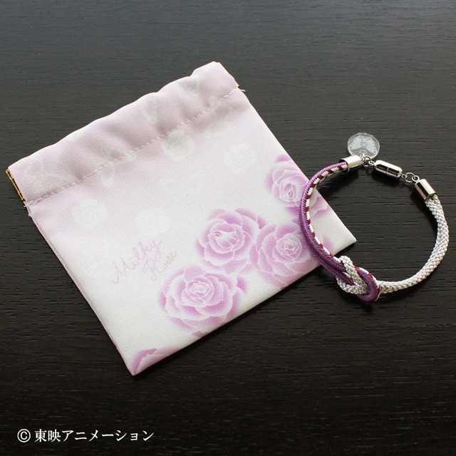 「Yes！プリキュア5GoGo！ 京くみひもブレスレット＆バネ口ポーチ ミルキィローズ」（C）東映アニメーション