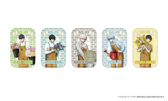 TVアニメ『ブルーロック』「スクエア缶バッジ（お花屋さんシリーズ）」（C）金城宗幸・ノ村優介・講談社／「ブルーロック」製作委員会