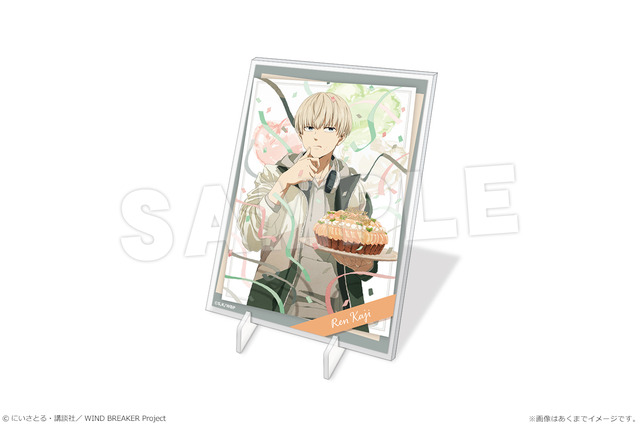 TV アニメ『WIND BREAKER』お誕生日イラストの「パネルスタンドmini　梶蓮」（C）にいさとる・講談社／WIND BREAKER Project
