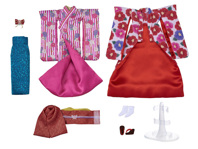 タカラトミーモール限定着物をまとった大人のリカちゃん「プレミアムリカ Kimono 和椿」（C）ＴＯＭＹ