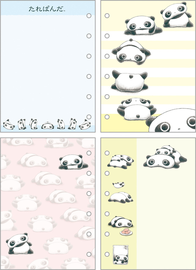 「6 穴シールノート たれぱんだ」（C）2025 SAN-X CO., LTD. ALL RIGHTS RESERVED.