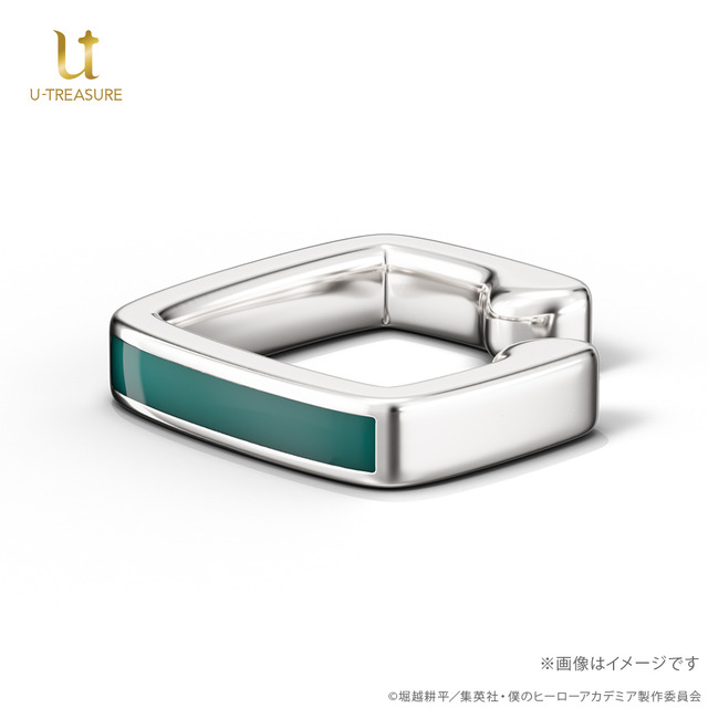 TVアニメ『僕のヒーローアカデミア』スクエアイヤーカフシルバー925（「緑谷 出久」モデル）