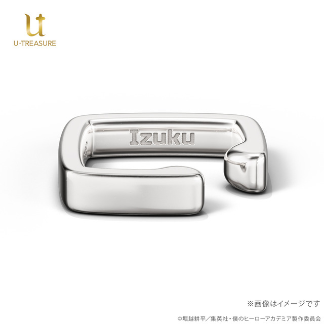 TVアニメ『僕のヒーローアカデミア』スクエアイヤーカフシルバー925（「緑谷 出久」モデル）