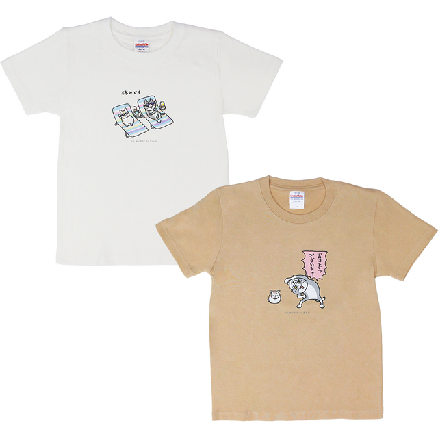 TVアニメ『夏目友人帳』ニャンコ先生×仕事猫「ちょこっとセレクト キッズTシャツ」デザイン5種（C）緑川ゆき・白泉社/「夏目友人帳」製作委員会（C）くまみね工房