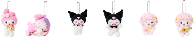 「Netflixオリジナルアニメ My Melody ＆ Kuromiデザインシリーズ」マスコットホルダー各種（C）Netflix. Used with permission.（C）2025 SANRIO CO.,LTD.