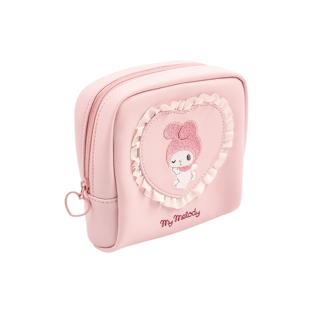 マイメロディ＆クロミ「エンジェルシリーズ」ボックスポーチ　エンジェル　マイメロディ50th（C）2025 SANRIO CO., LTD. APPROVAL NO. L662014