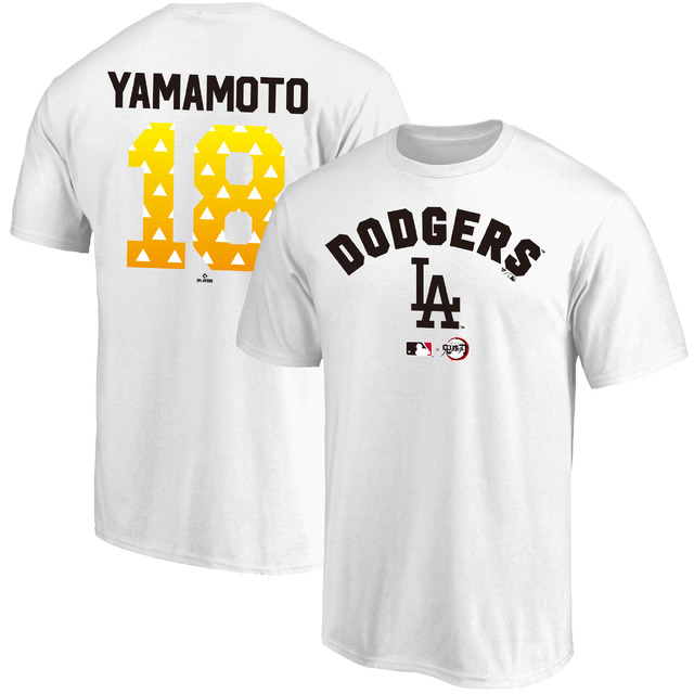 Fanatics MLB×鬼滅の刃 コラボ ネームアンドナンバーTシャツ 我妻善逸ver