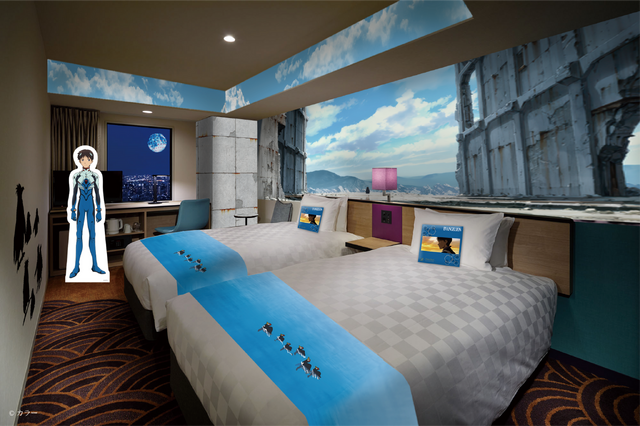 サンシャインシティプリンスホテル『エヴァンゲリオン』コラボのコンセプトルーム（北の湖の廃墟）（C）カラー