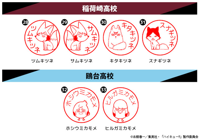 「アニメ『ハイキュー!!』はんこコレクション アニマルモチーフネームペン」