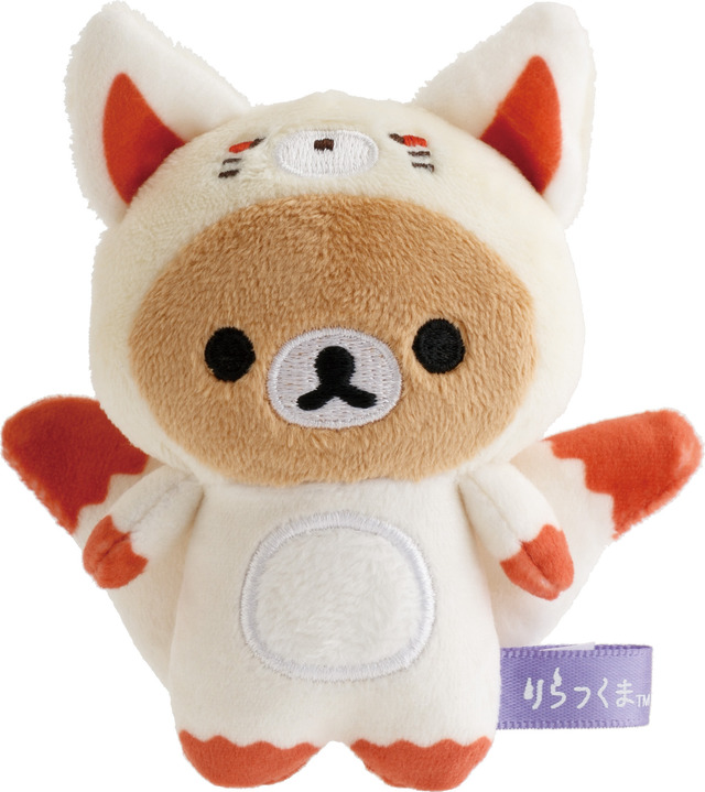 リラックマようかいハロウィン「リラックマ（天狐）　てのりぬいぐるみ」（C）2025 SAN-X CO., LTD. ALL RIGHTS RESERVED.