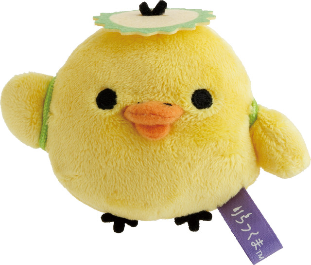 リラックマようかいハロウィン「キイロイトリ（カッパ）　てのりぬいぐるみ」（C）2025 SAN-X CO., LTD. ALL RIGHTS RESERVED.