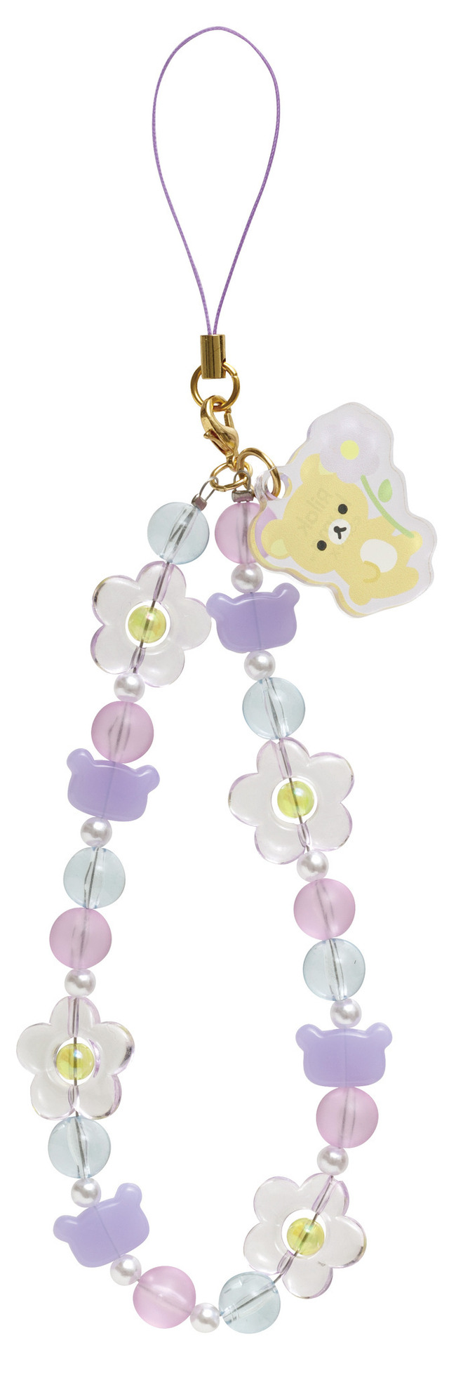 「リラックマ　ビーズストラップ」（C）2025 SAN-X CO., LTD. ALL RIGHTS RESERVED.