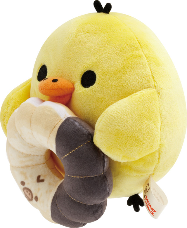 リラックマ×ミスタードーナツ「ドーナツまくまくぬいぐるみ　キイロイトリ（エンゼルフレンチ）」（C）MISDO 25（C）SAN-X