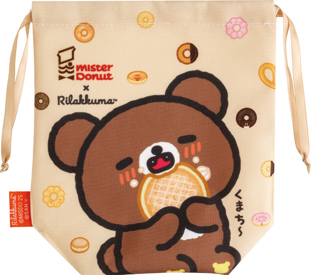 リラックマ×ミスタードーナツ「巾着」BACK（C）MISDO 25（C）SAN-X