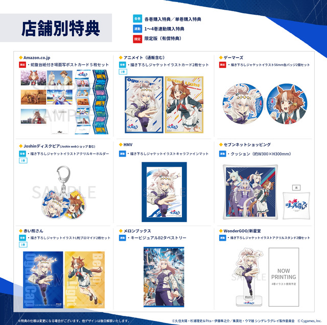 アニメ『ウマ娘 シンデレラグレイ』第1クールBlu-ray一部店舗別特典デザイン