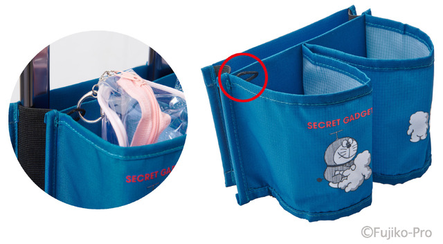 『大長編ドラえもん のび太と雲の王国』ドリンクホルダーの使用イメージ。便利なループがある（C）Fujiko-Pro