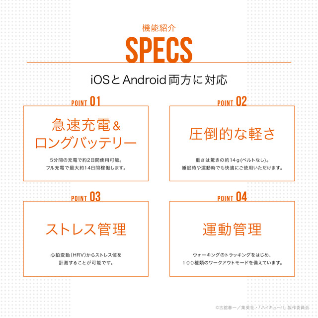 『ハイキュー!!』スマートウォッチ