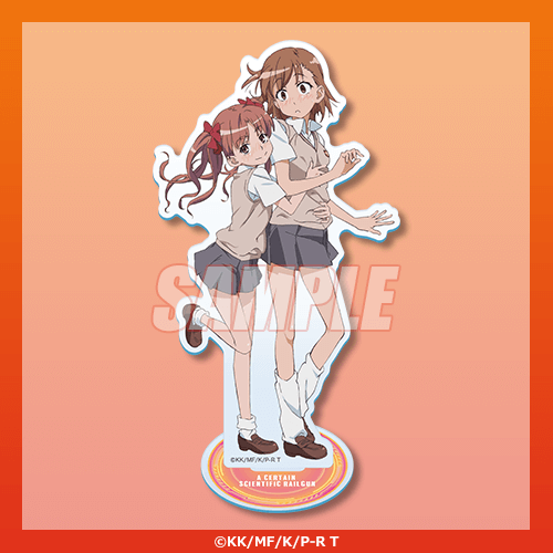 『とある科学の超電磁砲T』Newtype オンラインくじ　B賞：アクリルスタンド 御坂美琴＆白井黒子（C）2018 鎌池和馬／冬川基／ＫＡＤＯＫＡＷＡ／PROJECT-RAILGUN T