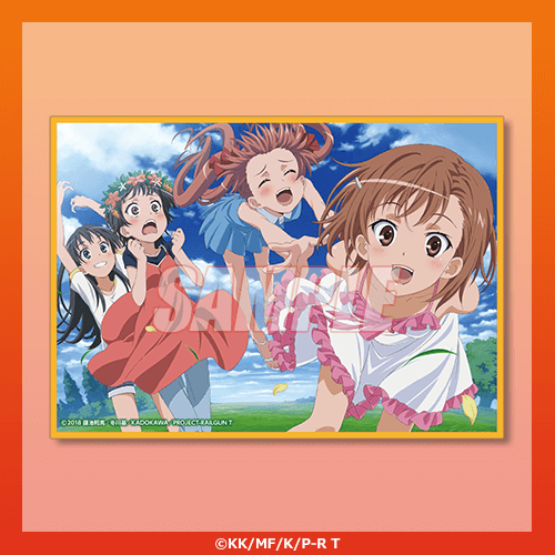 『とある科学の超電磁砲T』Newtype オンラインくじ　C賞：ミニ色紙 御坂美琴＆白井黒子＆初春飾利＆佐天涙子（C）2018 鎌池和馬／冬川基／ＫＡＤＯＫＡＷＡ／PROJECT-RAILGUN T