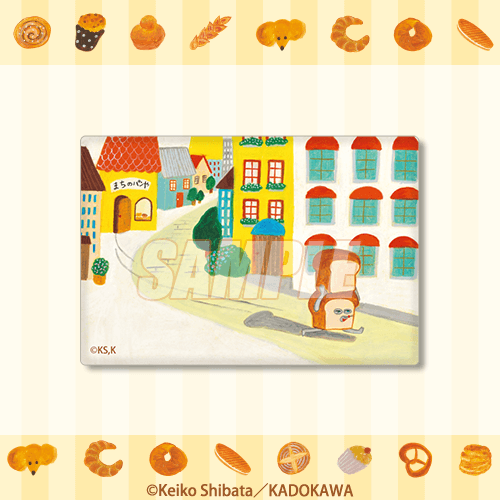 くじ引き堂『パンどろぼう』オンラインくじ　D賞：スクエア缶バッジ  サササッ（C）Keiko Shibata／KADOKAWA