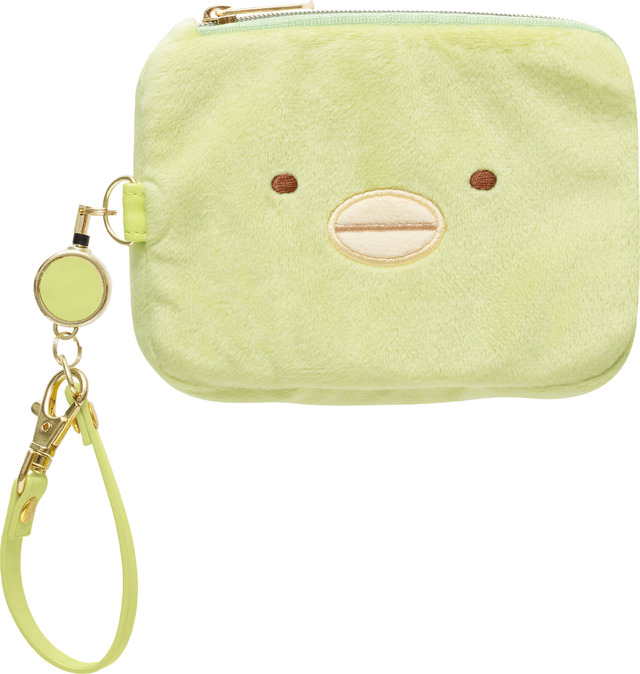 すみっコぐらしコレクション「ぬいぐるみリール付パスケース ぺんぎん？」（C）2025 SAN-X CO., LTD. ALL RIGHTS RESERVED.