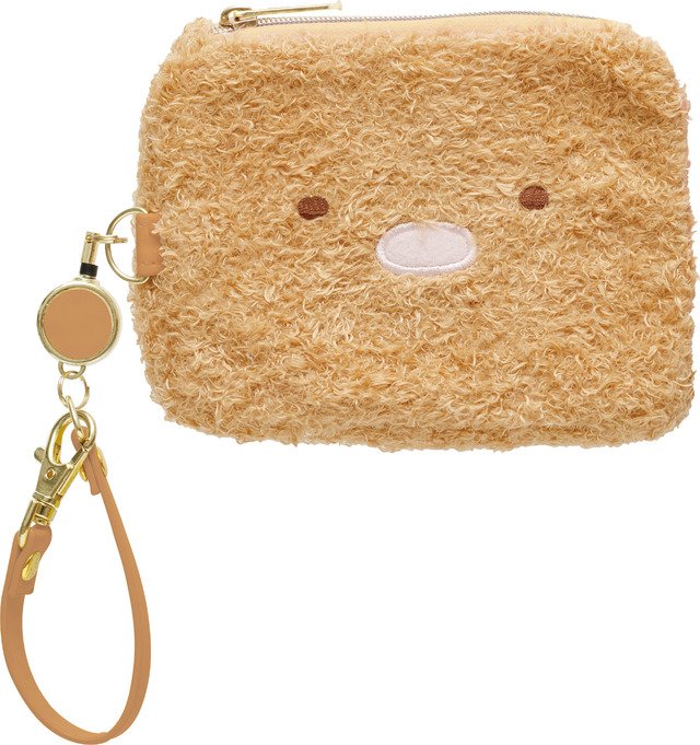 すみっコぐらしコレクション「ぬいぐるみリール付パスケース とんかつ」（C）2025 SAN-X CO., LTD. ALL RIGHTS RESERVED.