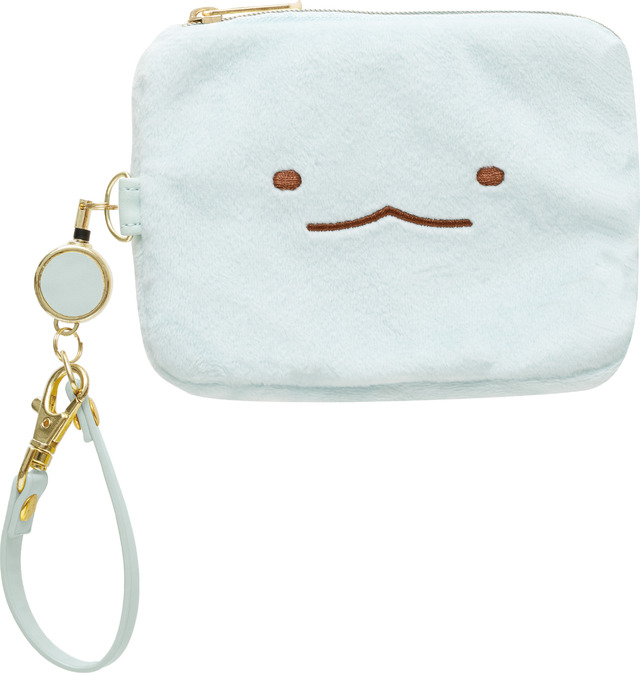 すみっコぐらしコレクション「ぬいぐるみリール付パスケース とかげ」（C）2025 SAN-X CO., LTD. ALL RIGHTS RESERVED.