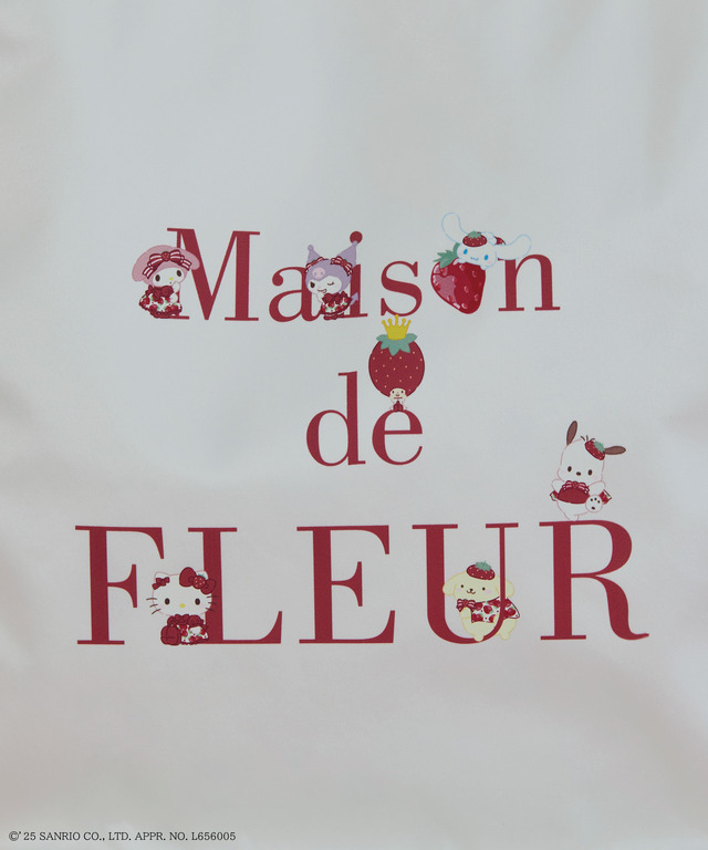 Maison de FLEUR × いちご新聞「フリルトートバッグ」フロントデザイン（C）’25 SANRIO CO., LTD. APPR. NO. L656005