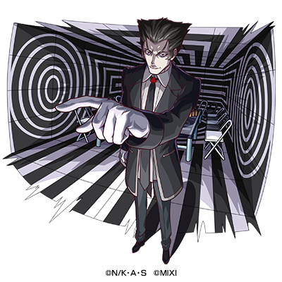 闇属性 ★5 神をも欺く詐欺師 貝木泥舟 （進化） CV：三木眞一郎