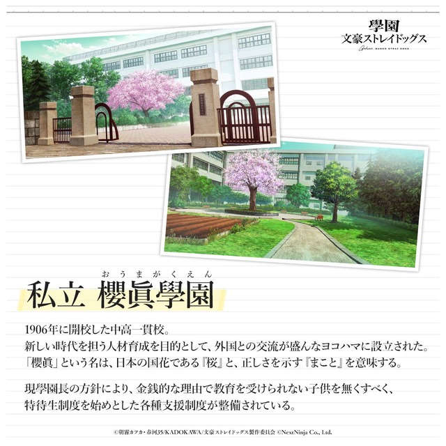 『學園文豪ストレイドッグス』私立 櫻眞學園